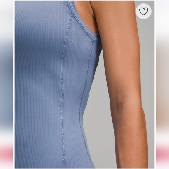 lululemon All Aligned Ribbed Midi Dress oasis blue sz 4 NWT - Picture 4 of 6